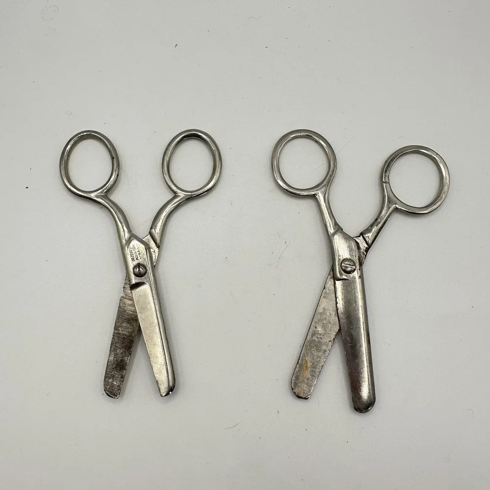 VTG 2 Pair Kleencut Forged Steel Kids Scissor Blunt Tip 4